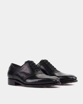 Outlet - Black Calf Saddle Oxford Difference Between Derbys And Oxfords
