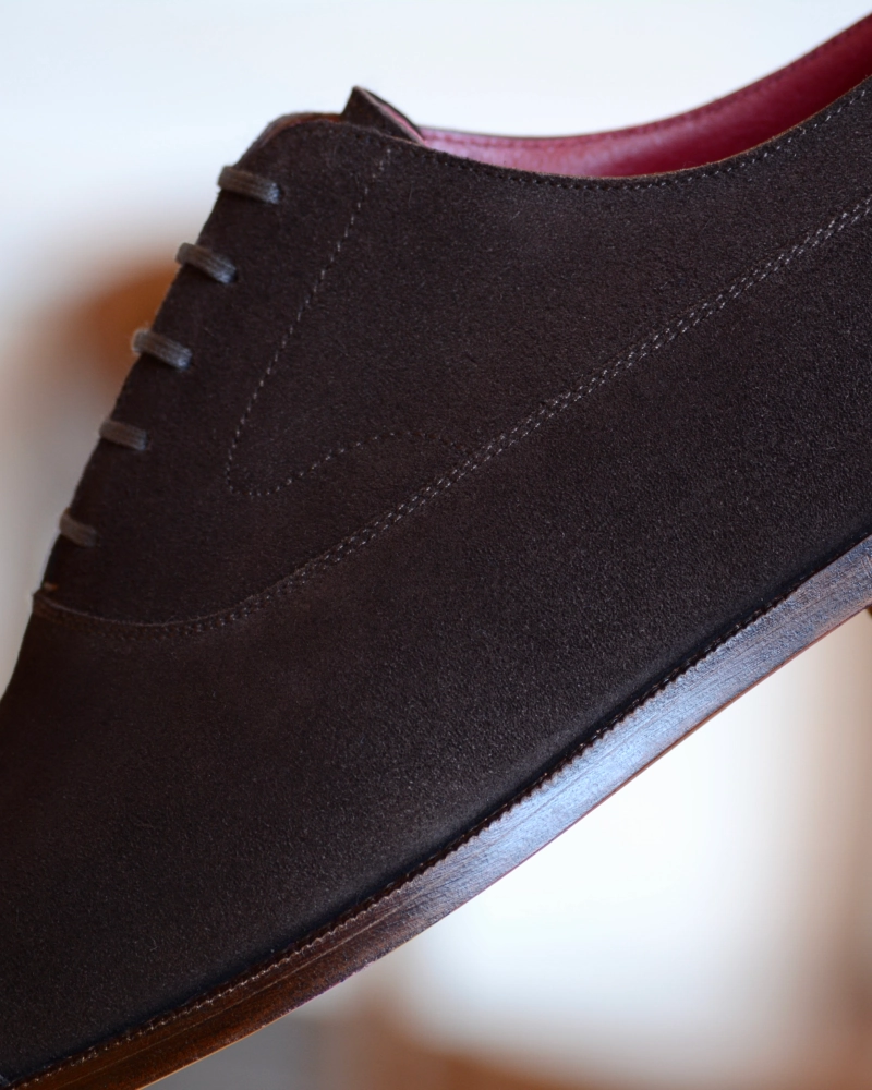 Patent Leather Lace Up Oxfords Outlet - Robert - Brown Suede - 888