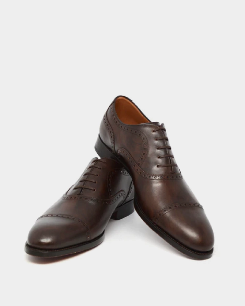 Platform Wedge Oxfords Outlet - William - Museum Brown - 371