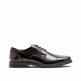 Stitchlite Wingtip Oxfords Rockport Men's Taylor Waterproof Slip Resistant Cap Toe Oxford (Black)