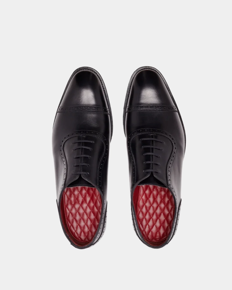Plain-toe Oxfords Black Brogue Oxford Dress Shoe