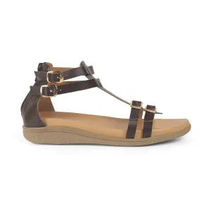 Cork Flats Shoes Tresmode Zag Brown Women's Casual Platform Flats