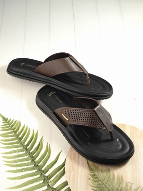 Slides Top View Peekn Comfort Leather Slippers