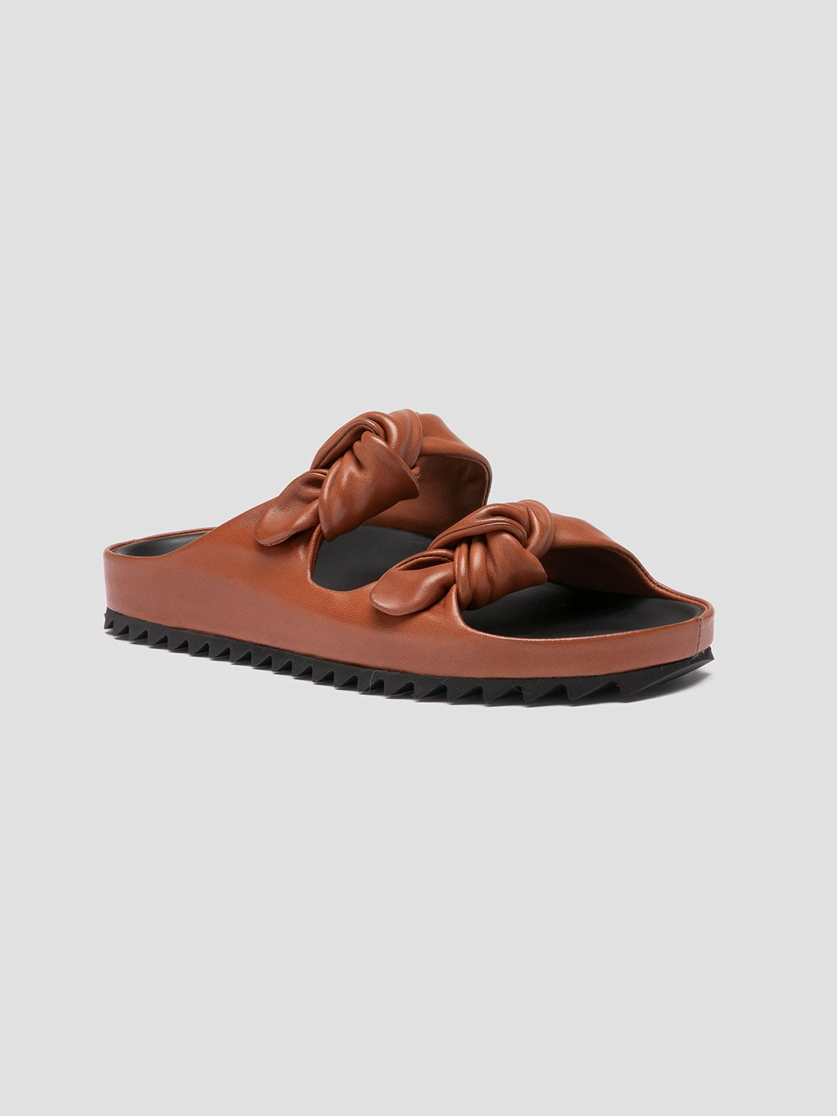 PELAGIE 021 - Brown Leather Slide Sandals Sanuk Sandals