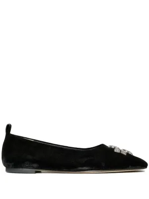 Flat Foot Workout Shoes Eleanor pave ballerina shoes