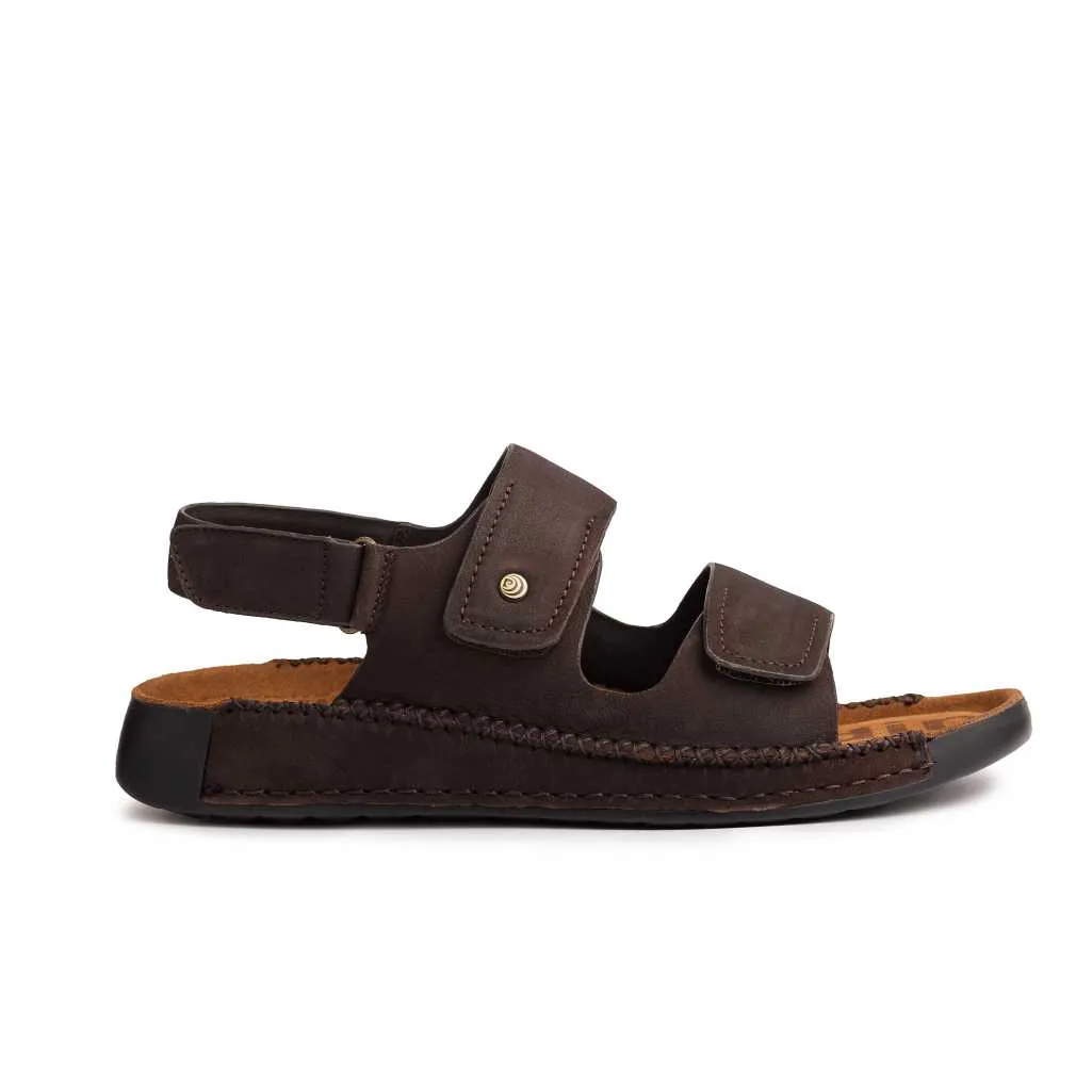 Sole Sandals Double Strap Nubuck Leather Sandals