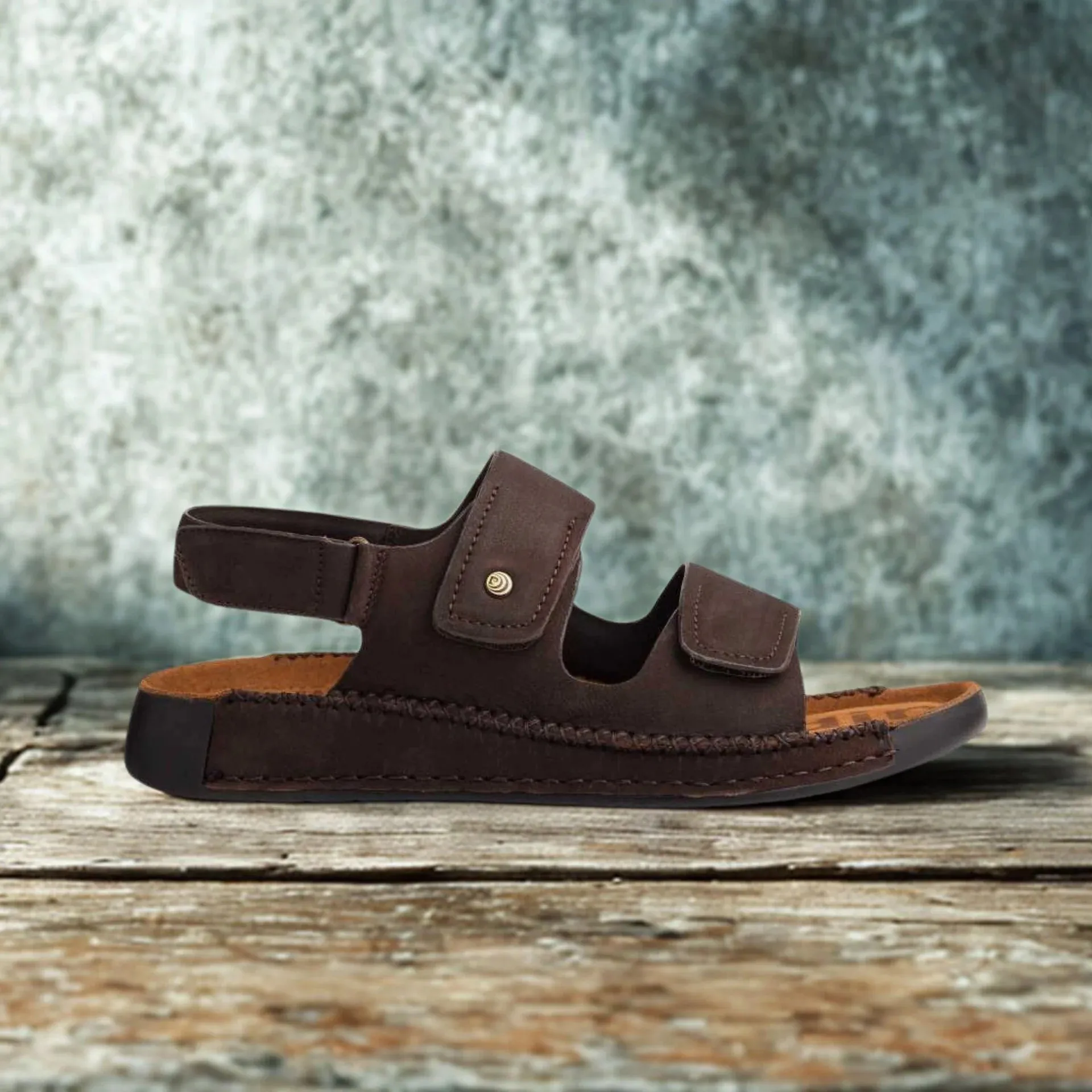 I Slide Sandals Double Strap Nubuck Leather Sandals