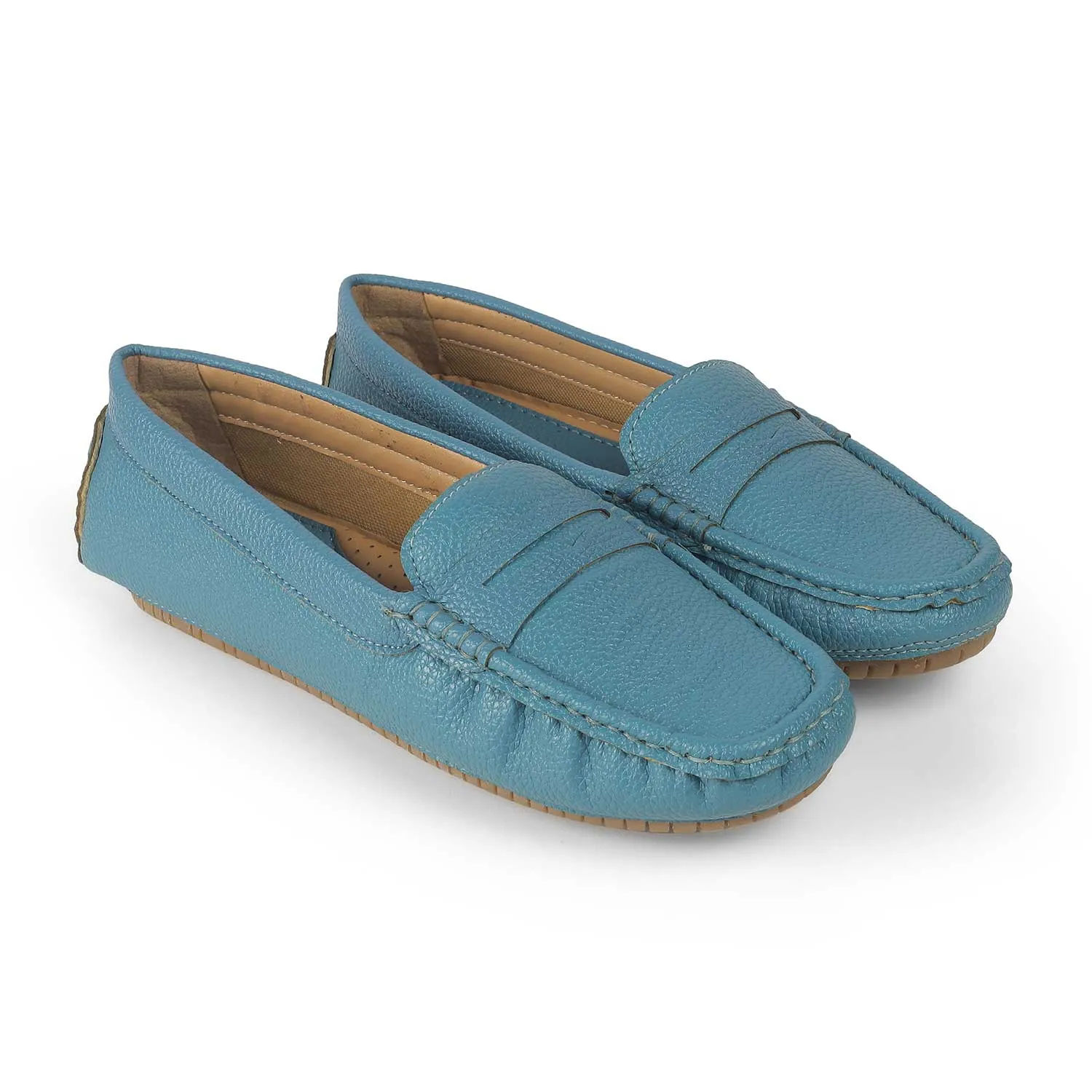 Tresmode St.Tropez Blue Women's Casual Loafers 1950s Loafers