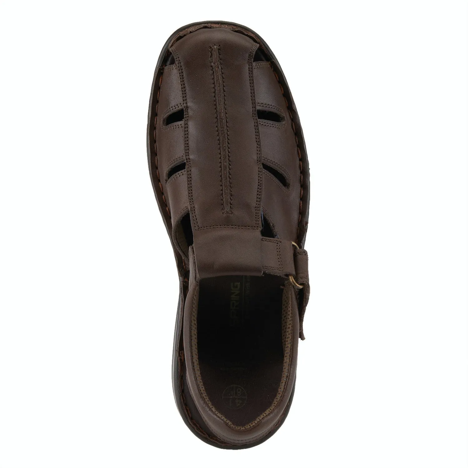 Spring Step Men's Laredo Leather Sandal - Dark Brown St. Lucia Sandals Grande Resort Reviews