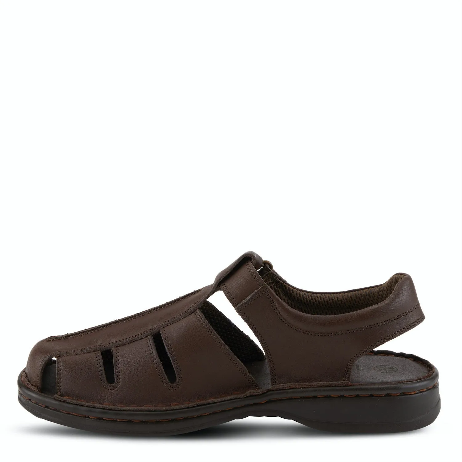 Airwalk Sandals Spring Step Men's Laredo Leather Sandal - Dark Brown