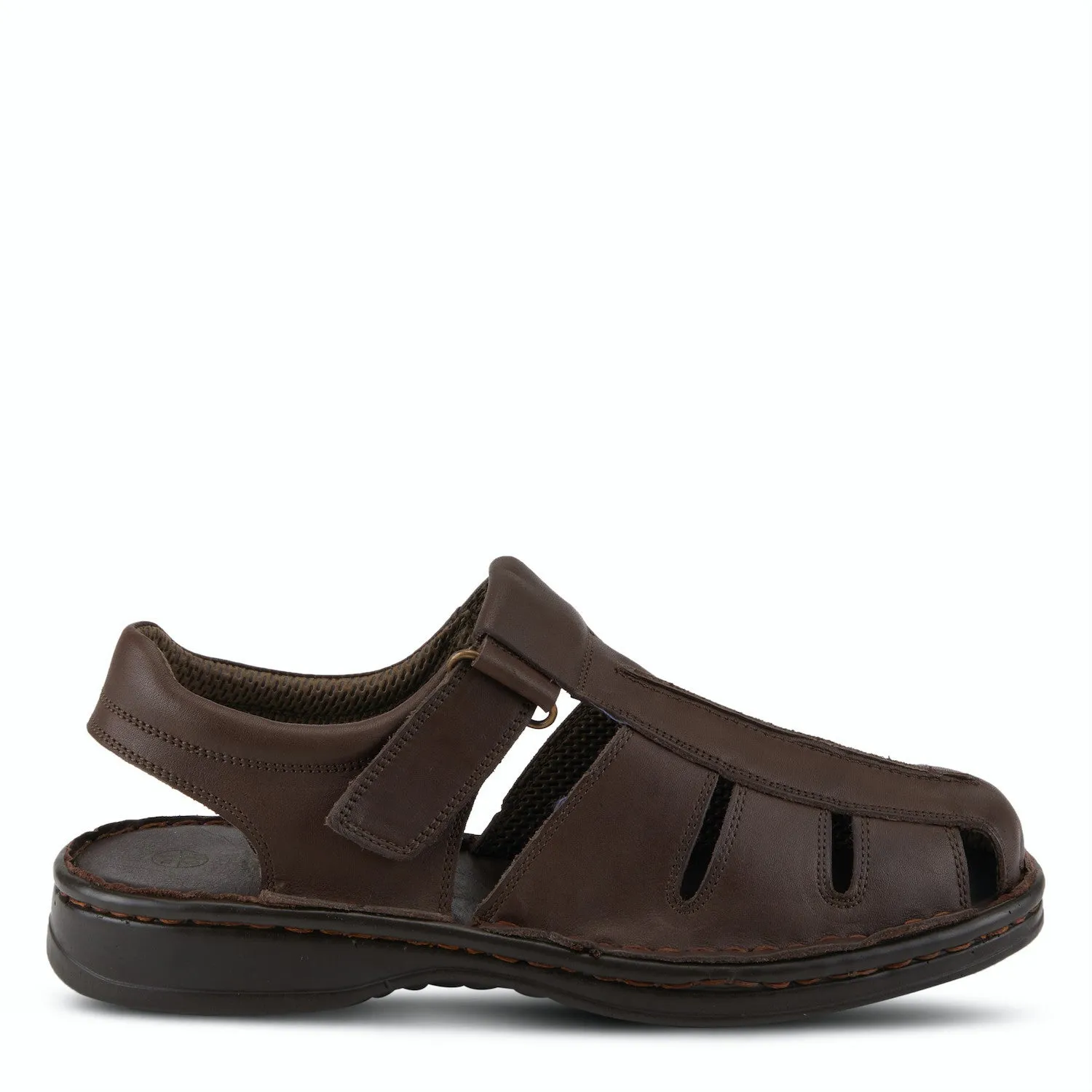 Sandals Blowfish Spring Step Men's Laredo Leather Sandal - Dark Brown