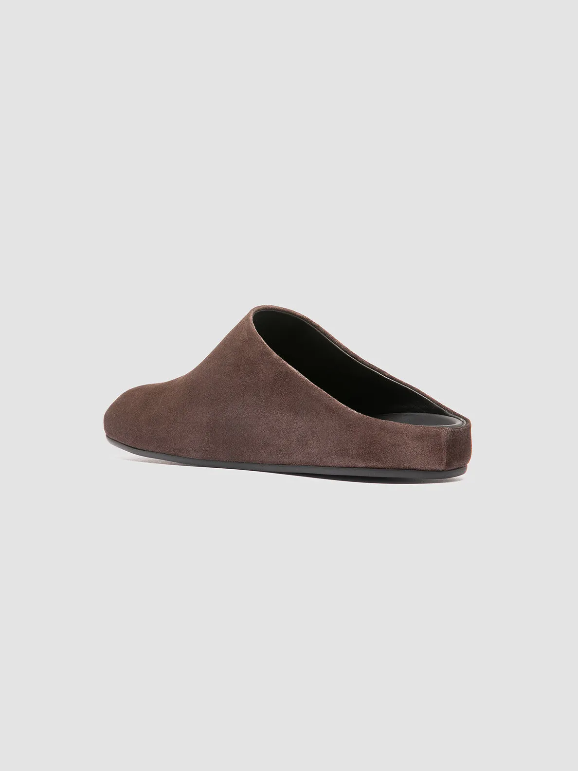 Oofos Sandals BABOUCHE 001 - Brown Suede Mule Sandals