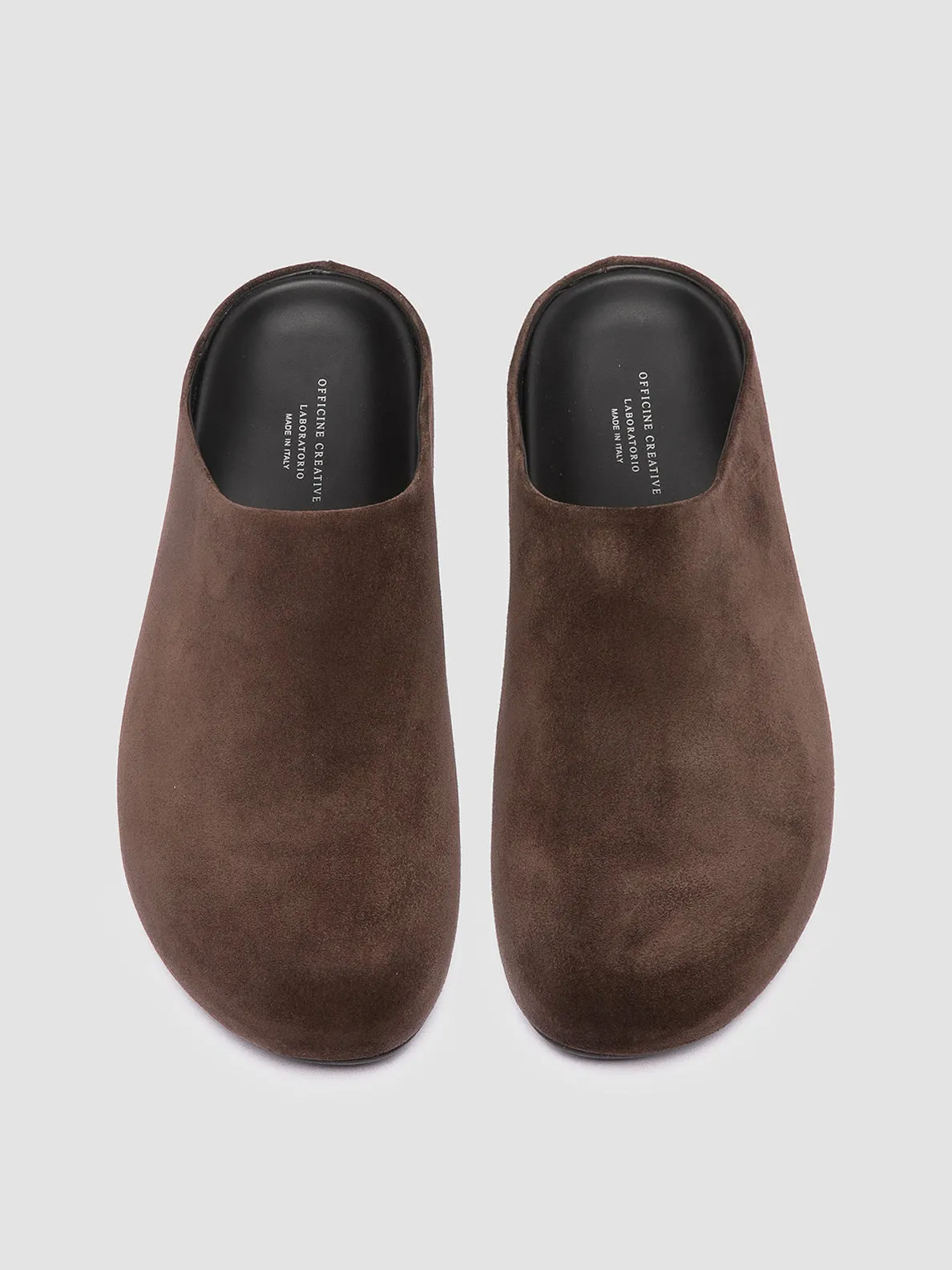 BABOUCHE 001 - Brown Suede Mule Sandals Pearl Sandals Heels