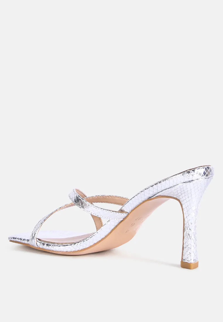 Wicker Sandals muriel croc cross strap slider sandals