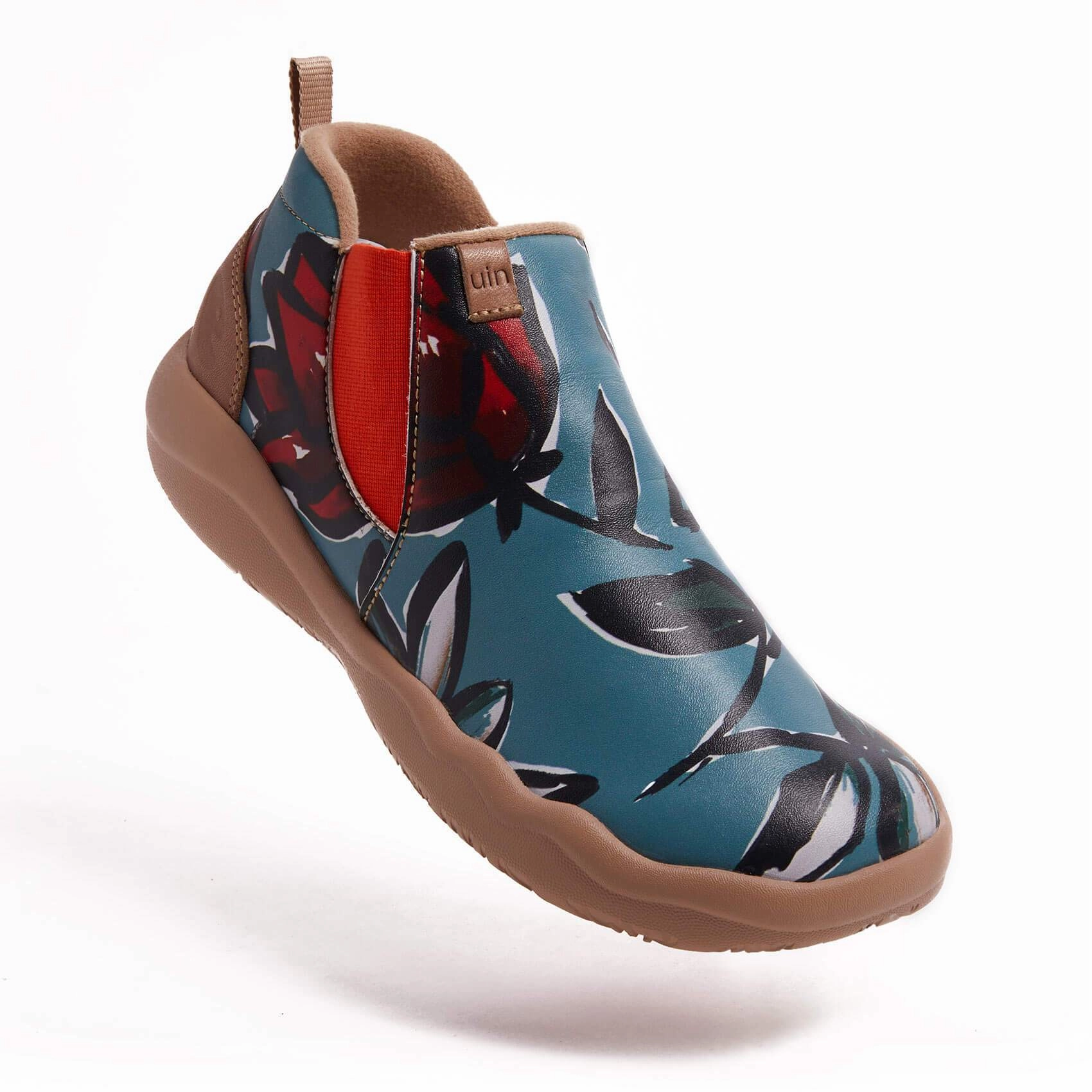 Real Alligator Boots Rose in Blue Women