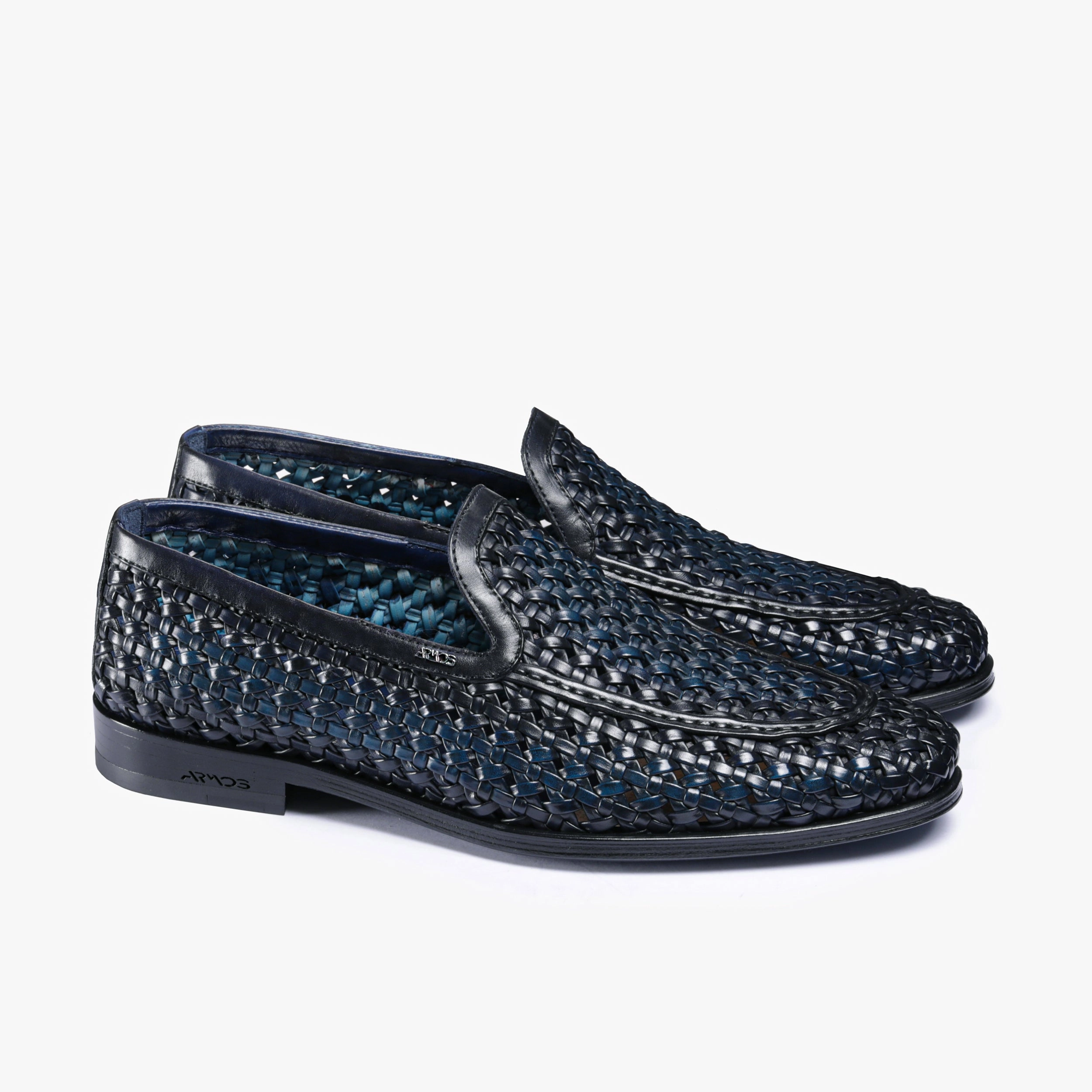 Weejuns Loafers Sale Men's Blue Woven Leather Loafer