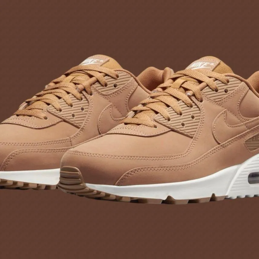 Nike Men's Air Max 90 Premium Shoes - Flax / Sail Nike Rafa Tennis Shoes