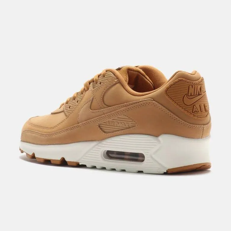 Nike Men's Air Max 90 Premium Shoes - Flax / Sail Nike Walking Shoe