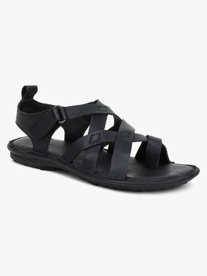 Dalton Crisscross Leather Sandals A. Emery Sandals