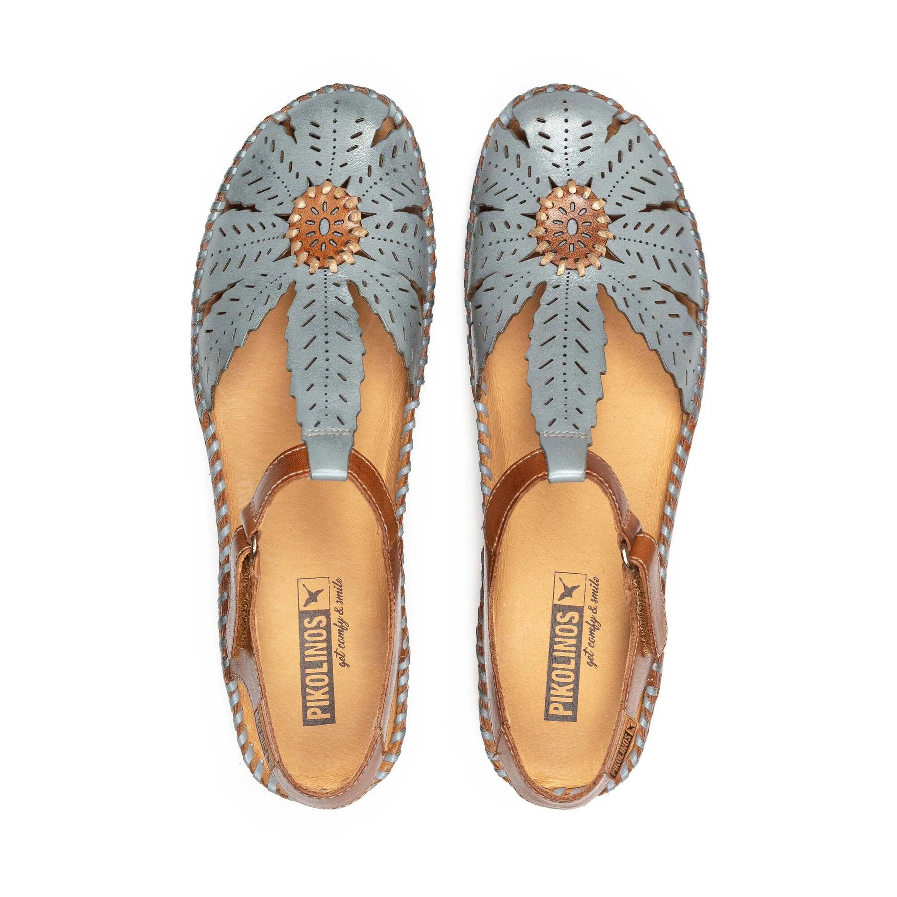 Pikolinos Women's Puerto Vallarta Semi-Open Toe Wedge Sandal - Denim Sandals For Flat Feet