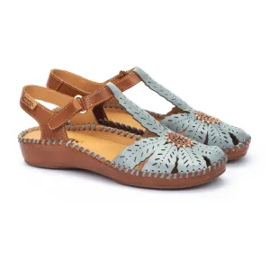 Pikolinos Women's Puerto Vallarta Semi-Open Toe Wedge Sandal - Denim Sandals Ocho
