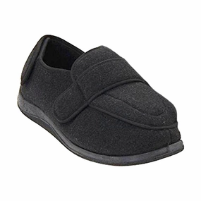Criss Cross Slides Foamtreads Physician Extra Wide Slipper Black (Men's)