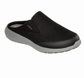 Cow Print Slippers 999886 - BKGY - SKECHERS MEN SPORTS
