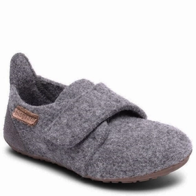Bearpaw Boot Slippers Bisgaard Indoor Shoes Wool Velcro Grey