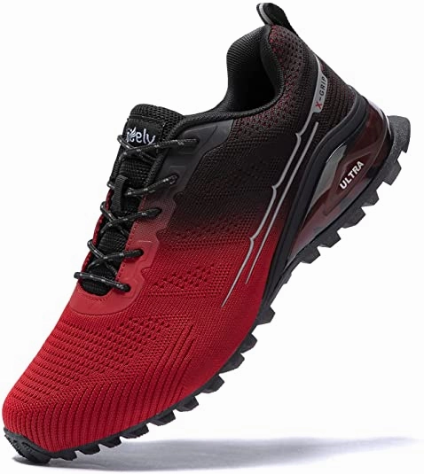 Waterproof Slip On Hiking Shoes Men's Trail Running Shoes Casual Fashion Sneakers for Men Tennis Cross Training Shoe Outdoor Non-Slip Walking Footwear