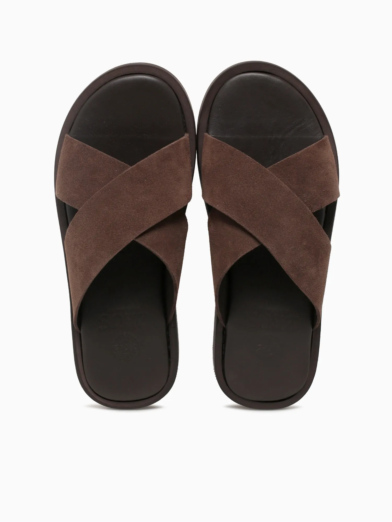 1730 Pepe Suede Nappa Cushionaire Lane Cork Footbed Sandals