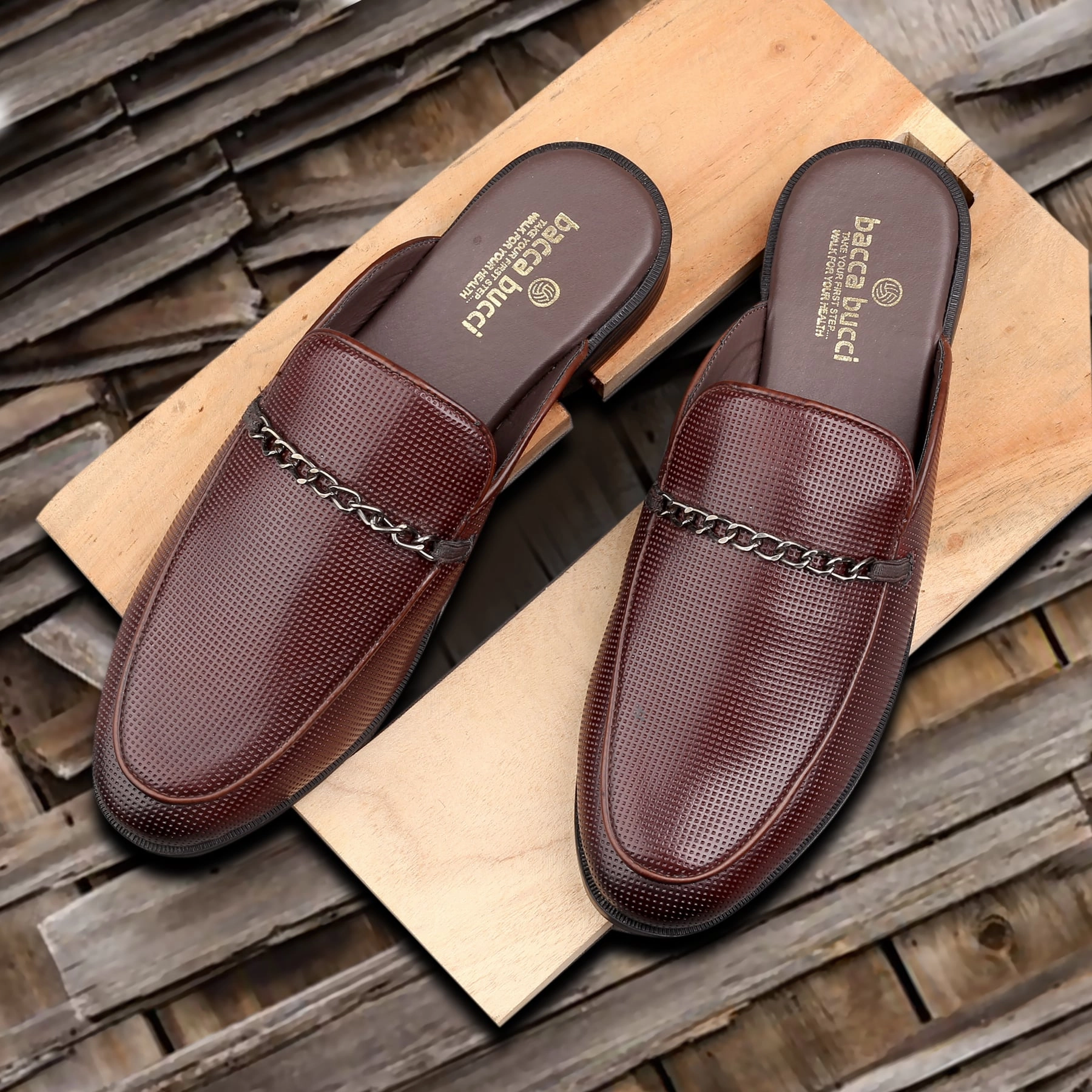 Yuketen Loafers Bacca Bucci MOROCCO Mules Clogs Open back Loafers with Comfortable Memory Insoles