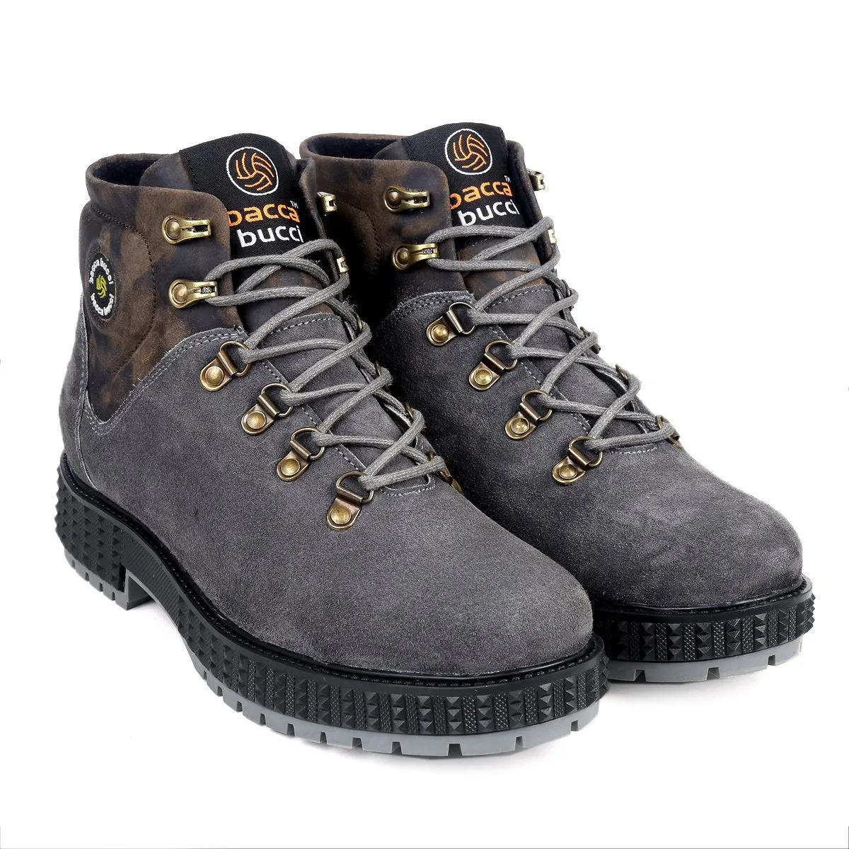 Work Winter Boots Bacca Bucci Men's URBAN Suede Leather Boots | Tactical Leather Boots for Motorcycle & Military