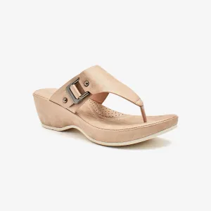 Ultra-Comfy Women Chappals Copper Flats Shoes