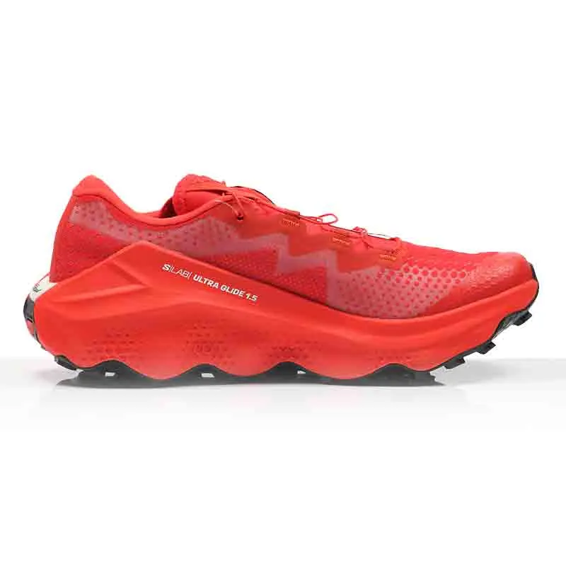 Salomon S/LAB Ultra Glide 1.5 Unisex Trail Shoe - Fiery Red/Fiery Red/Vanilla Ice Running Shoes For Long Distance Runners