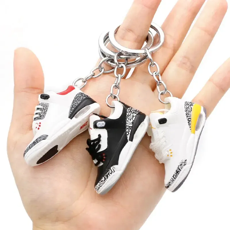 Exquisite 3D Mini Sneakers Key Chain Different Ways To Tie Sneakers