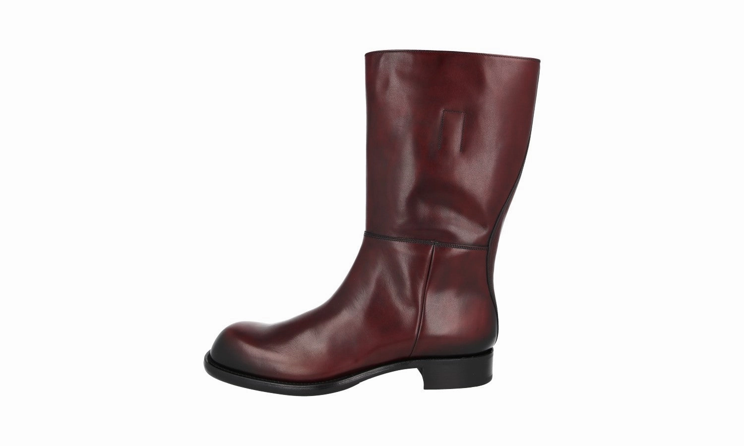 Prada Men's Brown welt-sewn Leather Boots 2WG012 Boots Over The Knee Boots