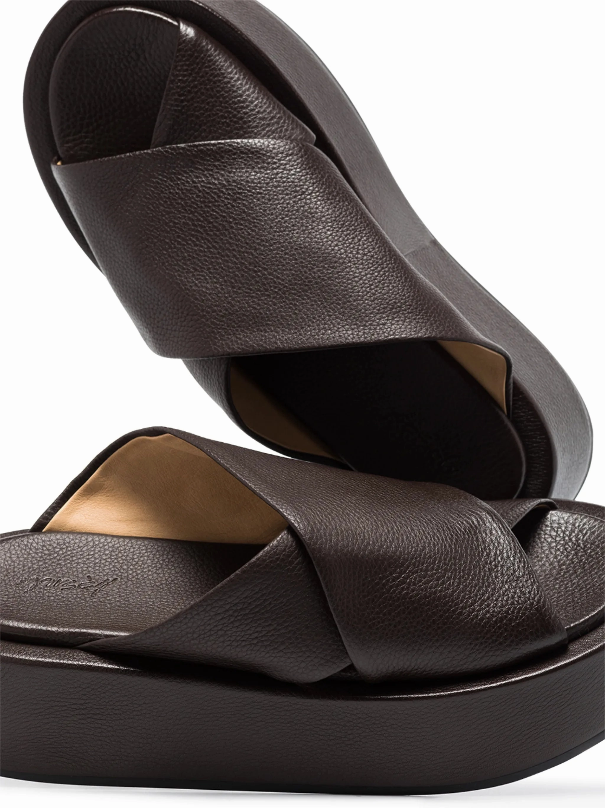 crossover strap 50mm flatform sandals Wedge Heeled Sandals