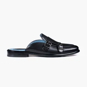 Men's Black Leather Mule Birkenstock Sandals Rubber
