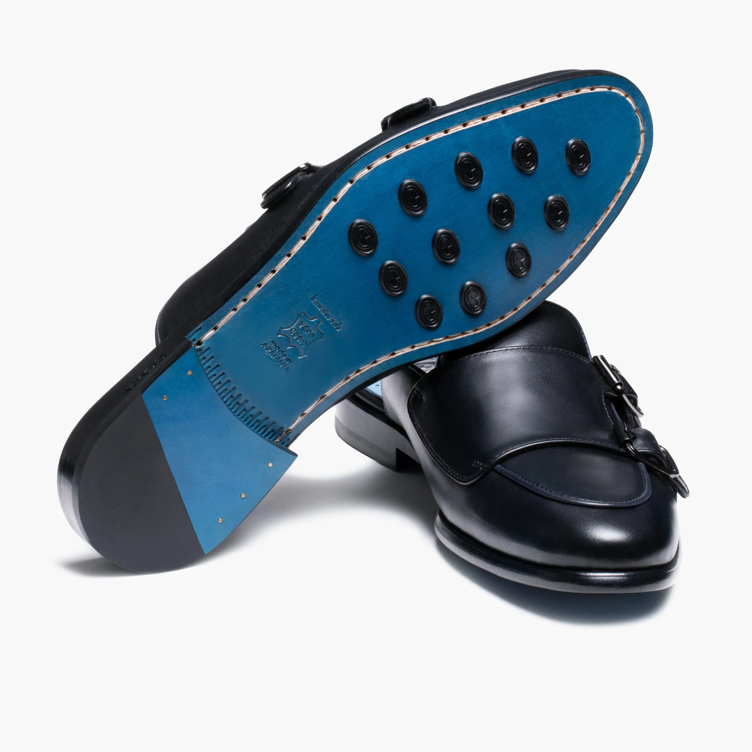 Men's Black Leather Mule Dolce And Gabbana Sandals