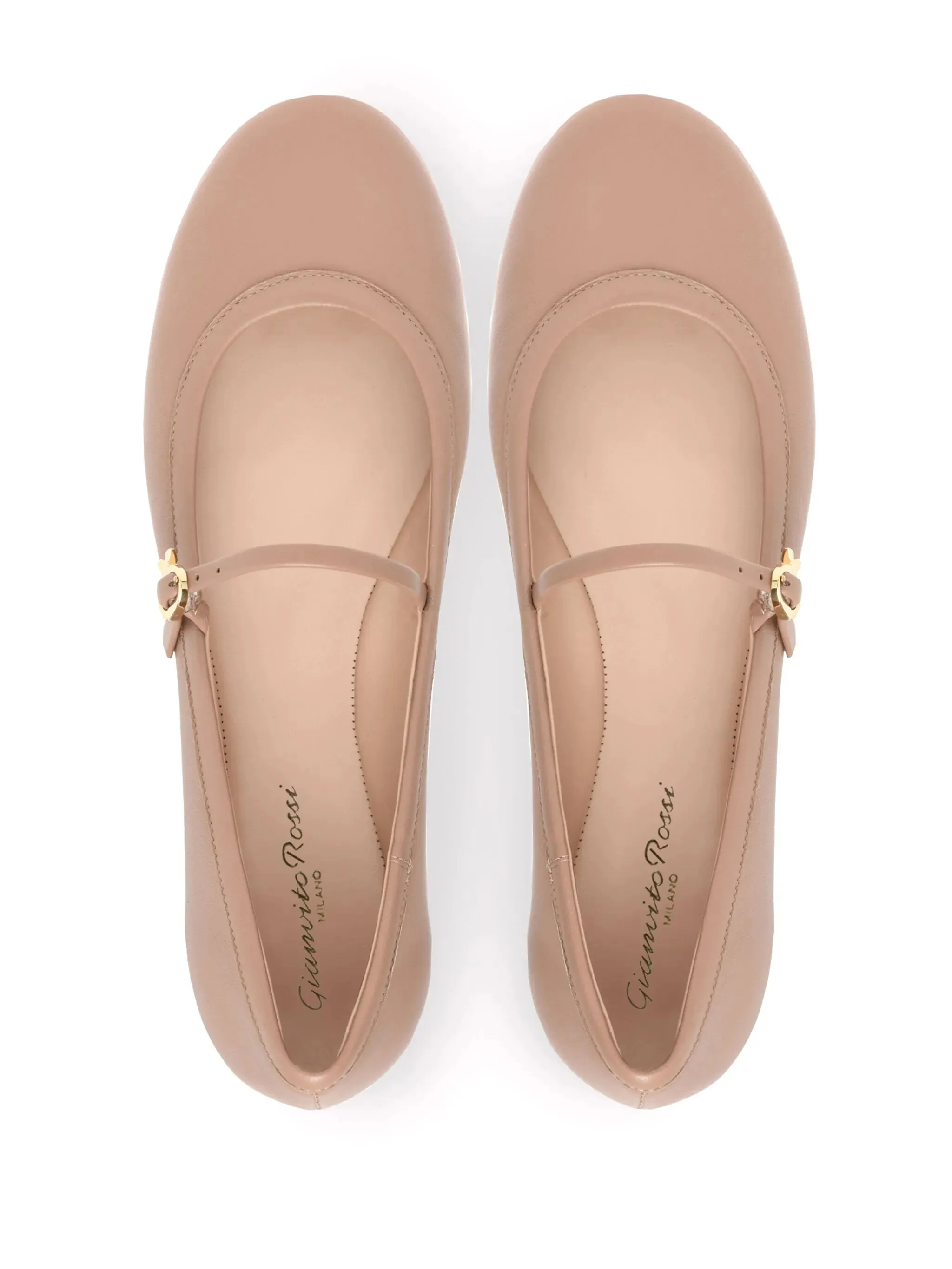 Carla leather ballerina shoes Marry Jane Shoes Flat