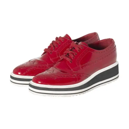 Prada Platform Oxfords Gold Glitter Oxfords Shoes