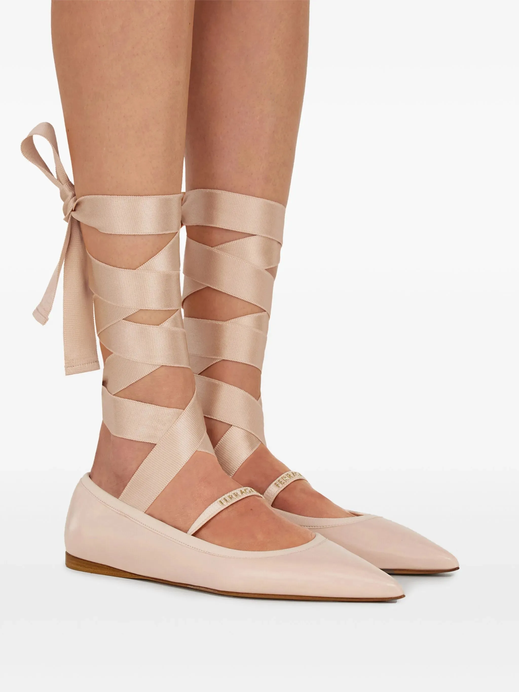 leather ballerina shoes