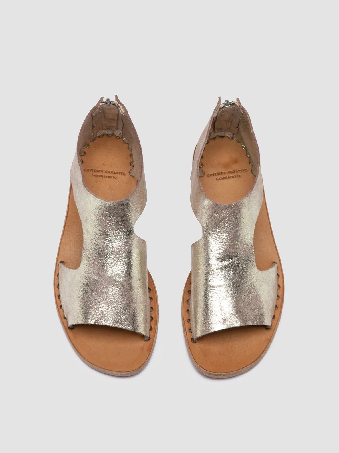 ITACA 047 - Gold Leather Sandals Fashion Comfort Sandals