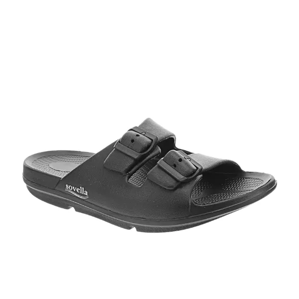 Sandals That Are Good For Walking Sovella Men's Buckle Slide Black