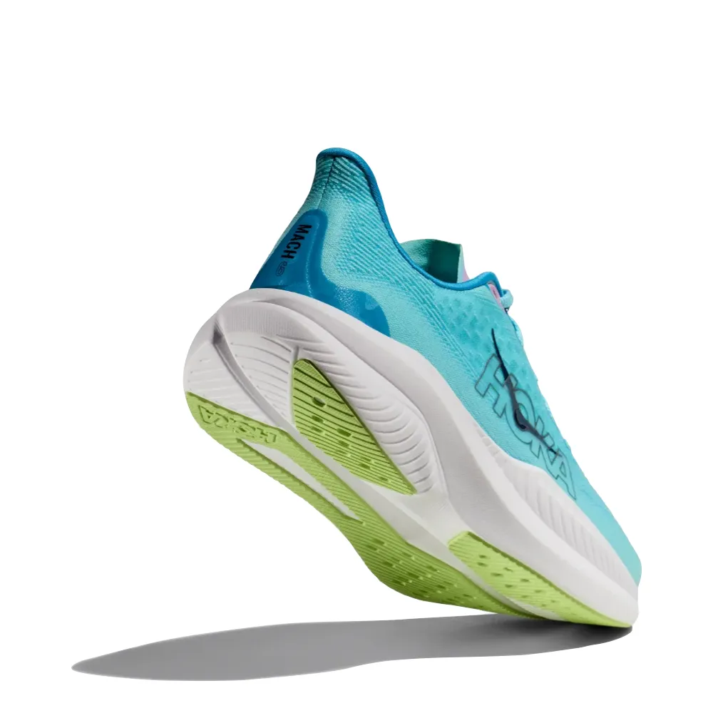 Best Pronation Hoka Women's Mach 6 Sneaker in Cloudless/Waterpark