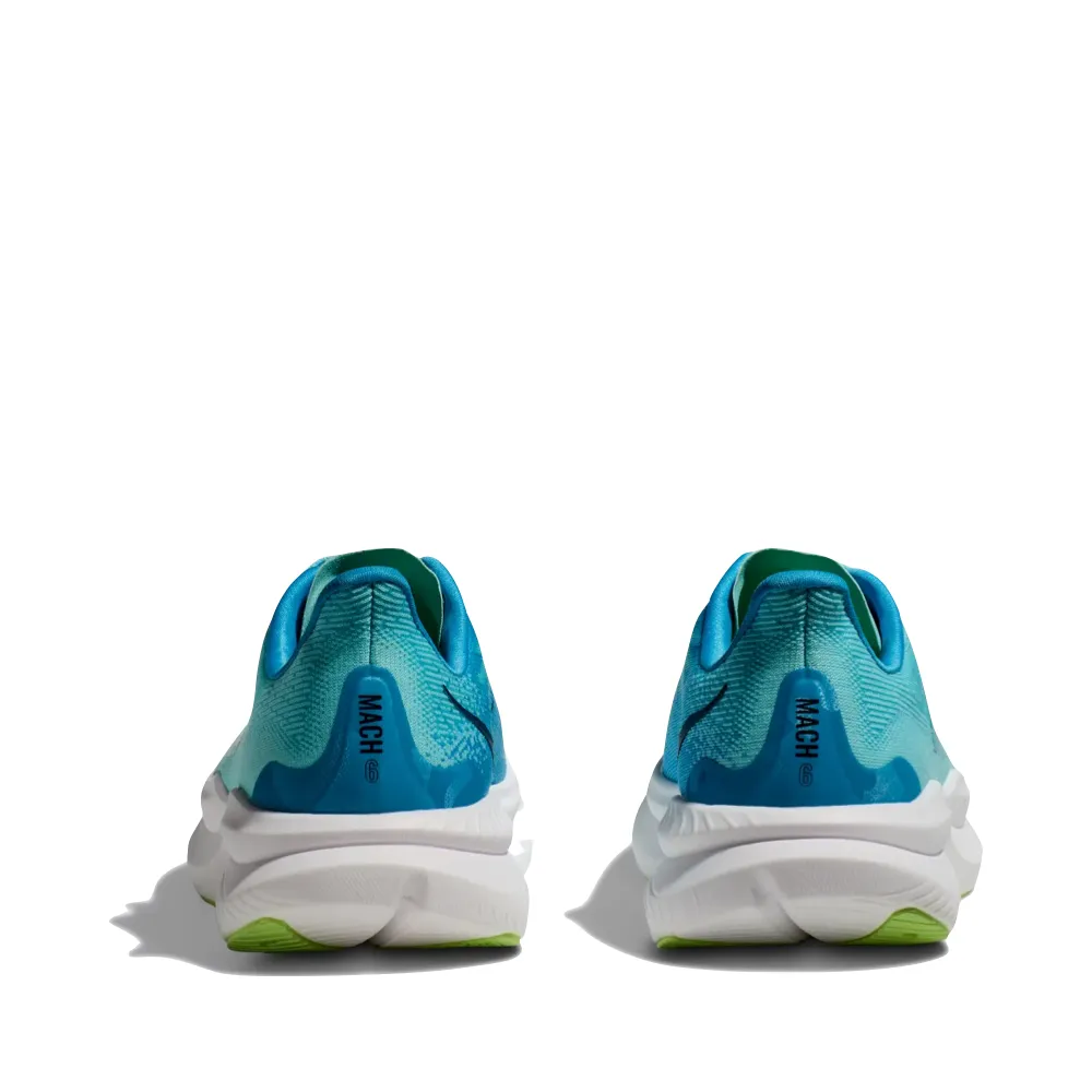 Foot Pain Hoka Women's Mach 6 Sneaker in Cloudless/Waterpark