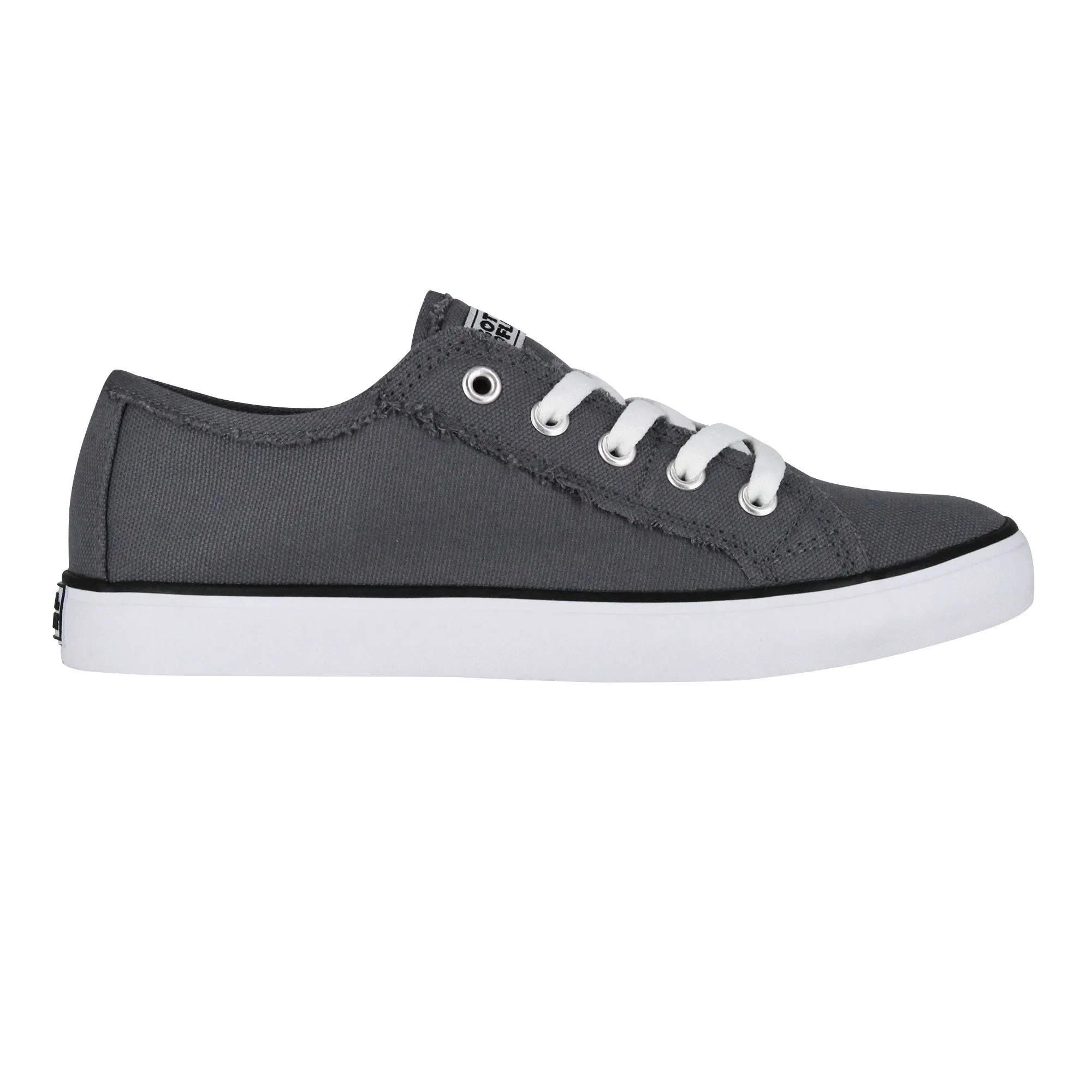 Gotta Flurt Women's Classic II Grey Canvas Low-Top Sneaker Bleaching Sneakers