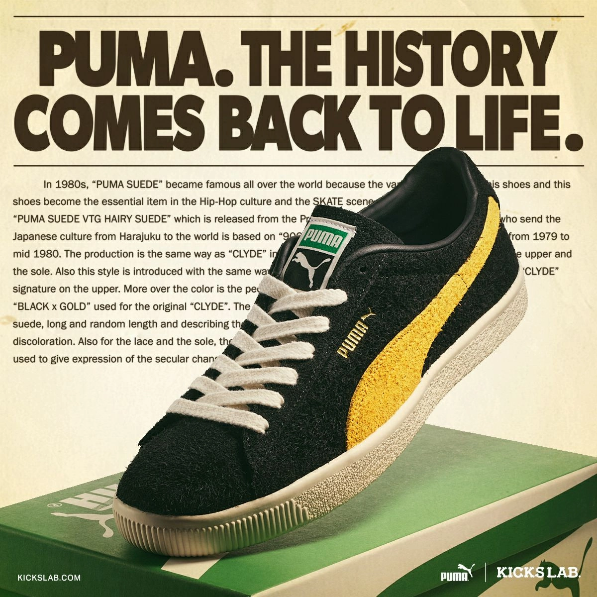 PUMA SUEDE VTG HAIRY SUEDE -KICKS LAB. EXCLUSIVE- Puma Shoes 2024 New Model