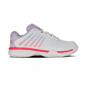 K-Swiss Hypercourt Express 2 Clay Ladies Tennis Shoe (White/Orchid Petal/Neon Blaze) Asics Tennis Shoe