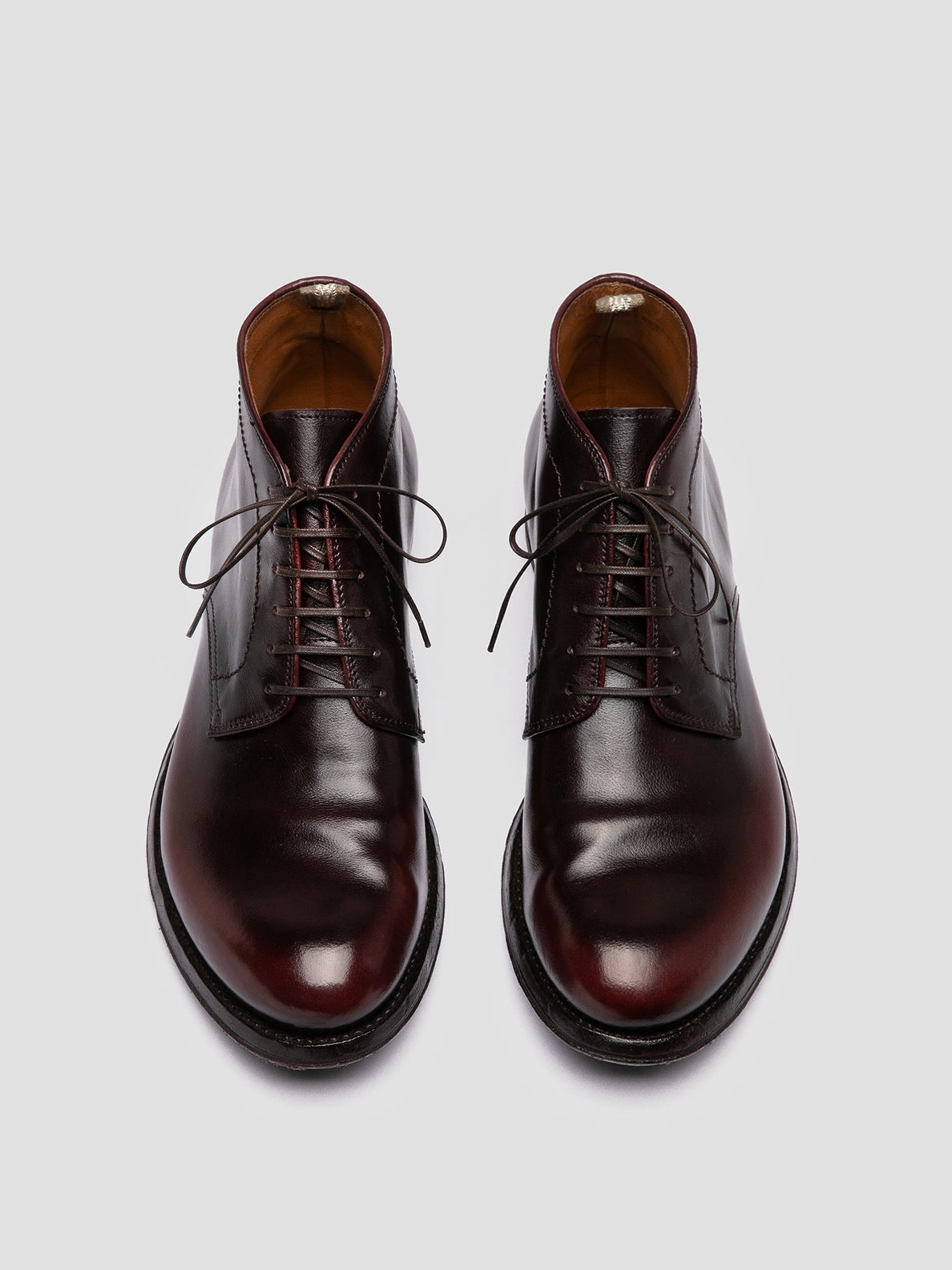 ANATOMIA 88 - Burgundy Leather Chukka Boots Square Toe